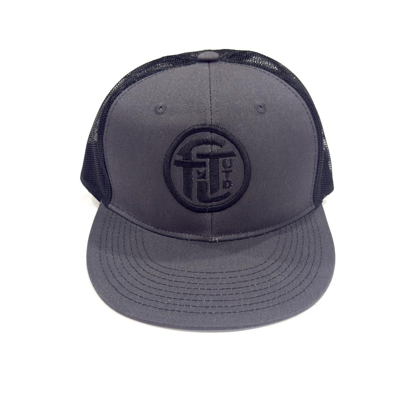 Grey/Black Flat Bill - Badge