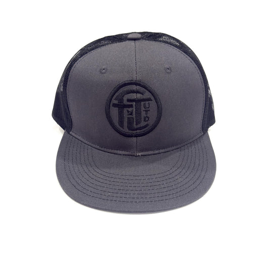 Grey/Black Flat Bill - Badge