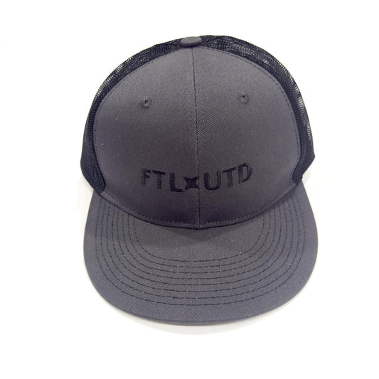 Grey/Black Flat Bill - FTLUTD Text