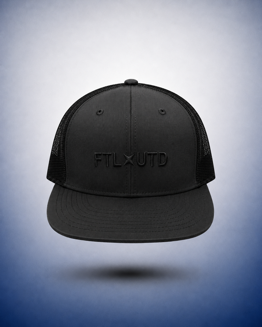 Grey/Black Flat Bill - FTLUTD Text