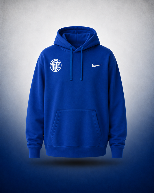 Royal Blue Nike Hoodie White Crest with Palm Trees