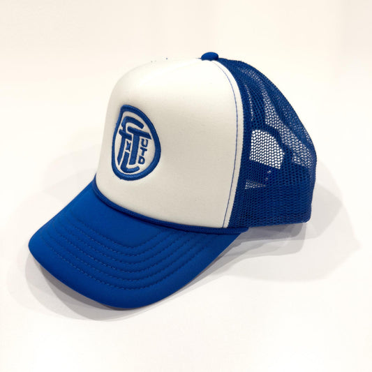 White/Blue Trucker - Badge