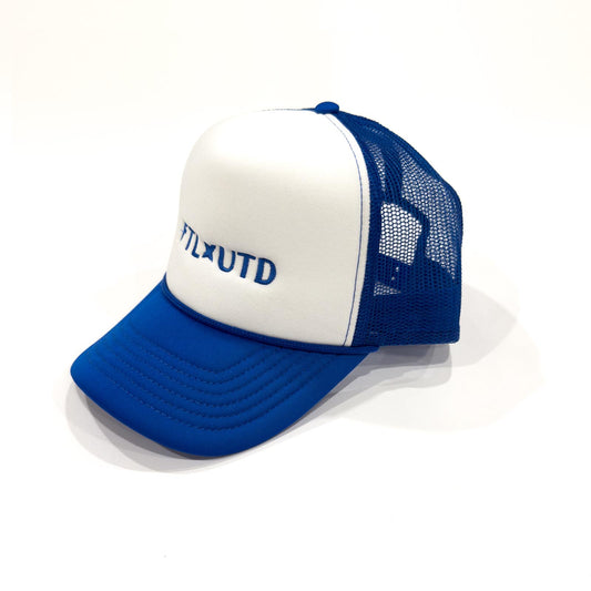 White/Blue Trucker - FTLUTD Text