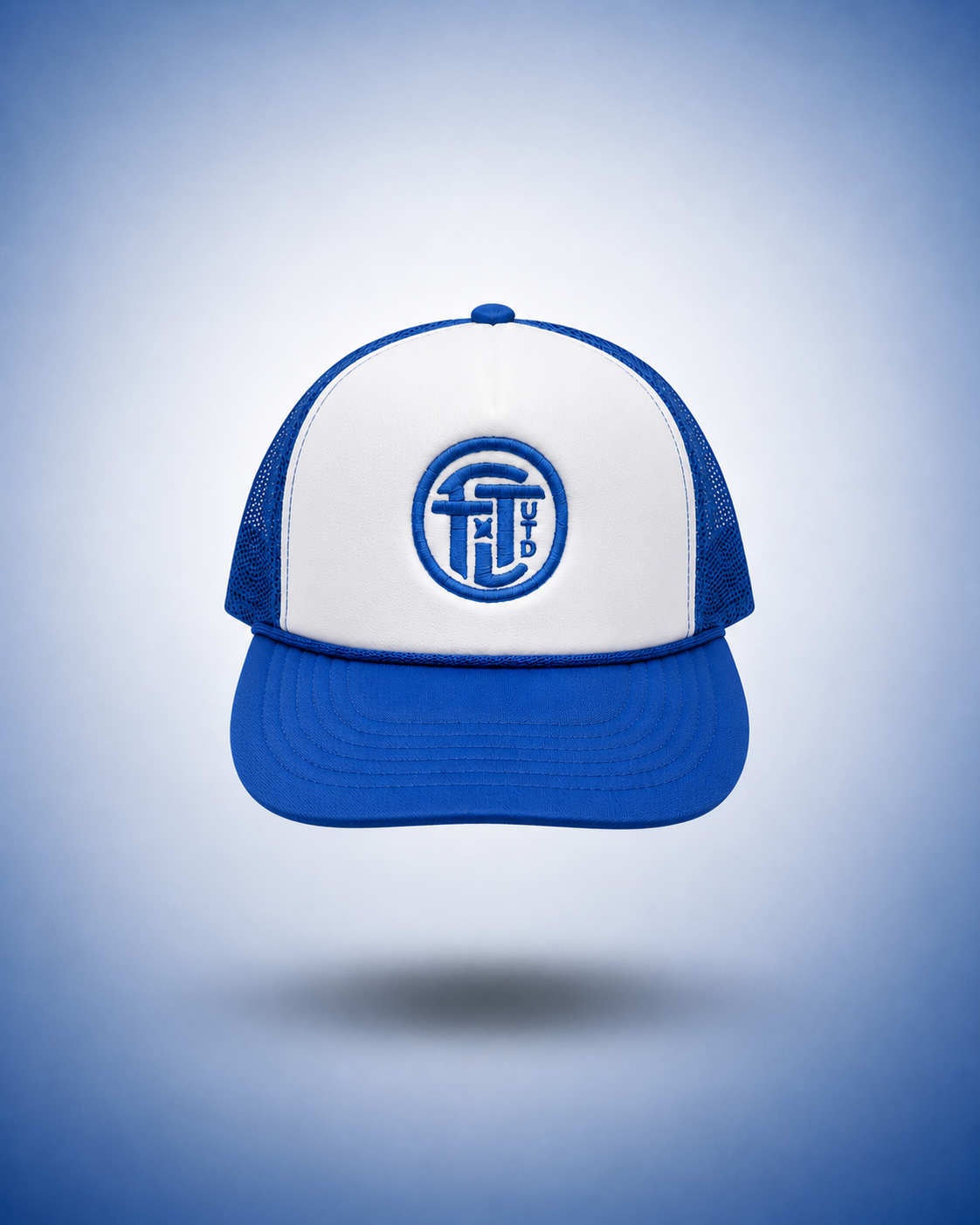 White/Blue Trucker - Badge